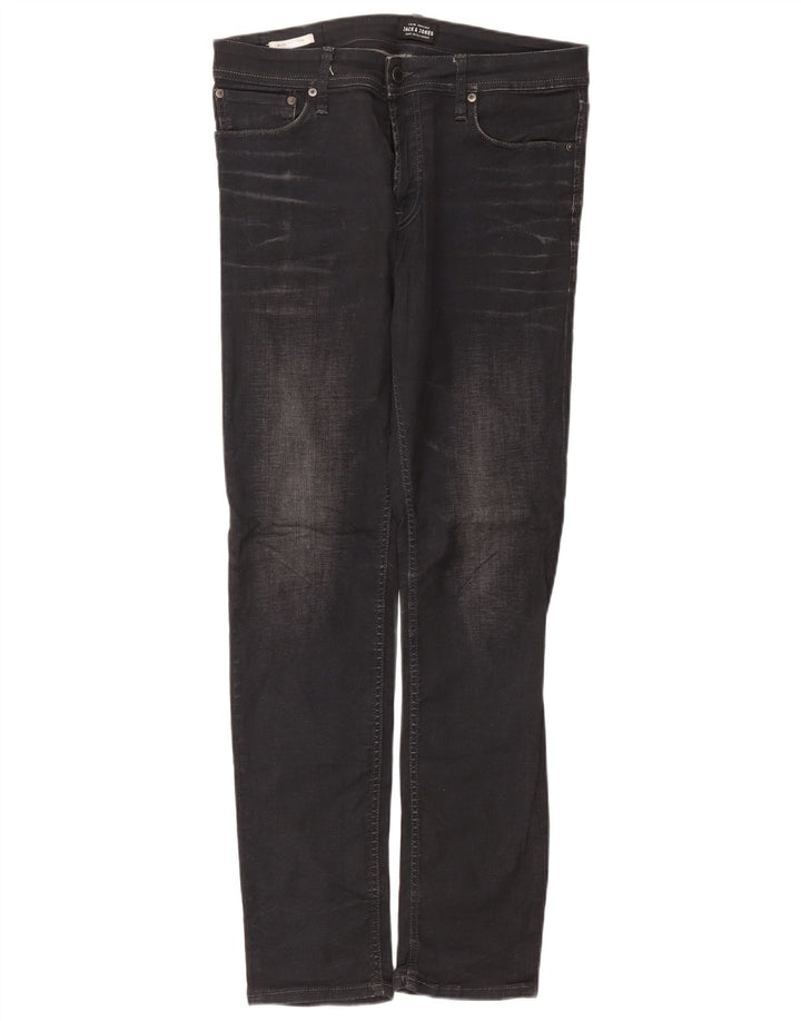 Męskie dżinsy Jack & Jones Tim Slim W33 L34 Szara bawełna
