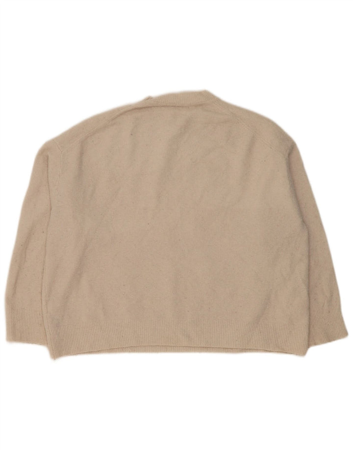 Damski sweter Zara Crop Oversize z okrągłym dekoltem UK 14 Średni Beż
