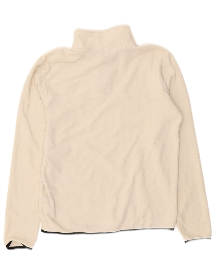 Męski sweter polarowy The North Face zapinany na guziki, mały, biały, poliestrowy