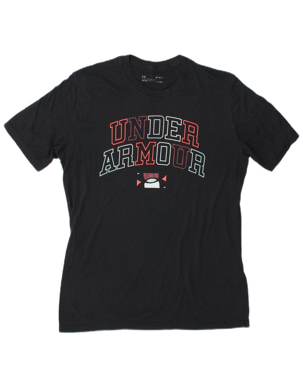 Męska koszulka z grafiką Under Armour Heat Gear, średnia, granatowa bawełna