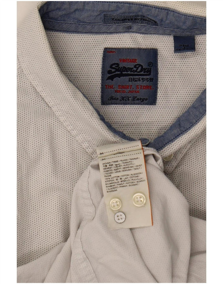 Koszula męska Superdry 2XL, szara, bawełniana w cętki