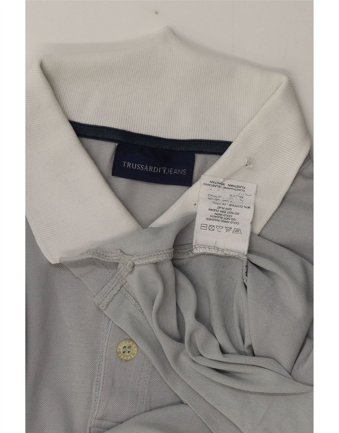 Męska koszulka polo Trussardi XL, szara, bawełniana