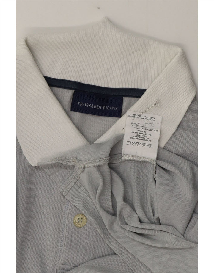Męska koszulka polo Trussardi XL, szara, bawełniana