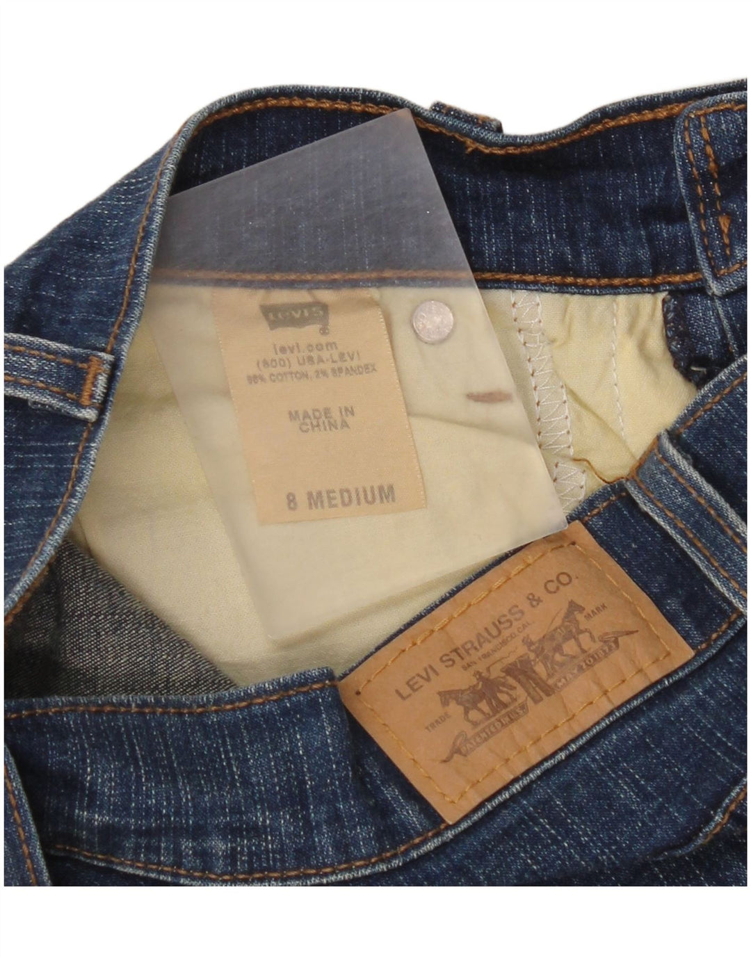 Jeansy Levi's Damskie 512 Idealnie wyszczuplające Bootcut US 8 Medium W28 L28 Niebieskie