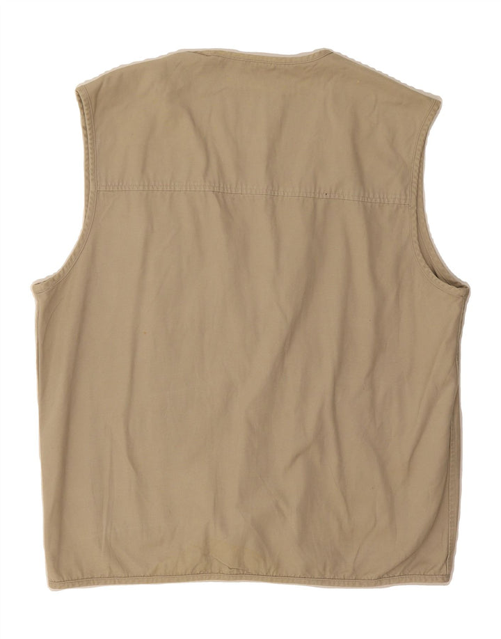 SEA BARRIER Mens Gilet UK 40 Large Beige Vintage Sea Barrier and Second-Hand Sea Barrier from Messina Hembry 