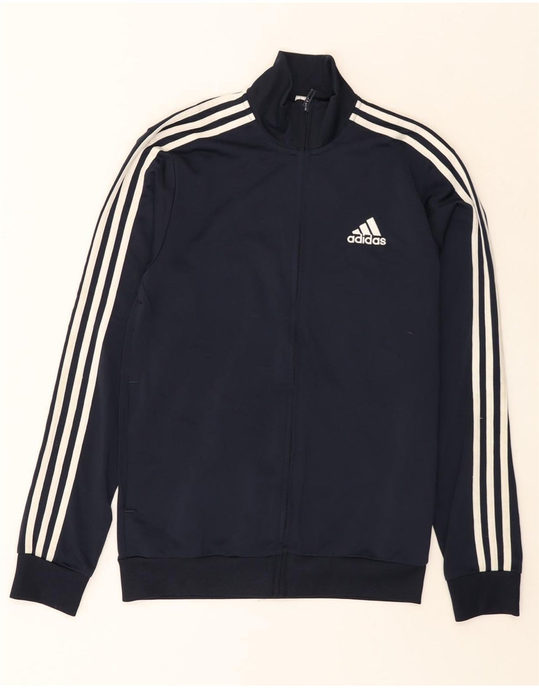 Adidas Męska kurtka dresowa UK 36/38 Mały granatowy poliester