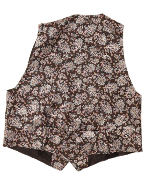 Kamizelka damska Vintage IT 50 XL Szara wiskoza Paisley