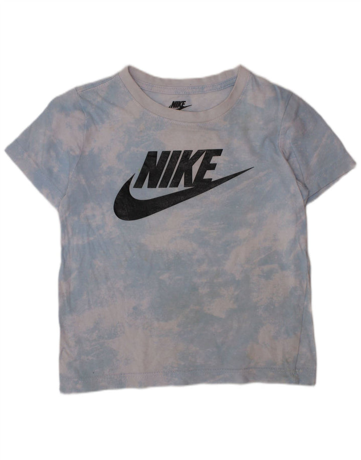 Chłopięcy T-shirt z grafiką NIKE Top 4-5 lat, mały, niebieski Tie Dye
