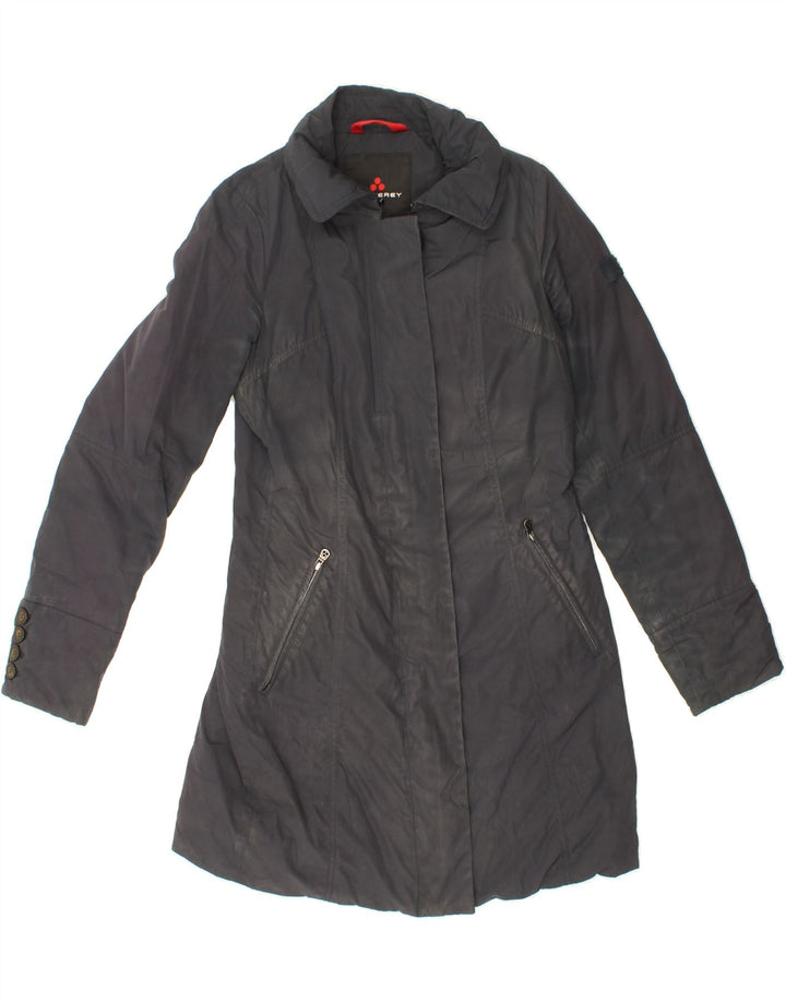 PEUTEREY Womens Windbreaker Coat IT 42 Medium Navy Blue Polyester Vintage PEUTEREY and Second-Hand PEUTEREY from Messina Hembry 