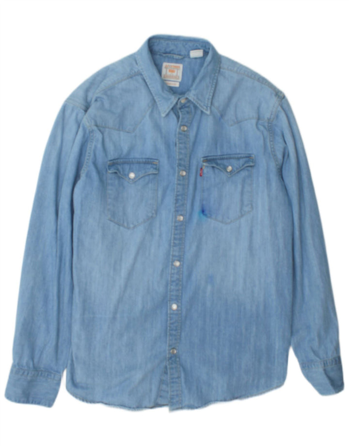 Męska koszula dżinsowa Levi's o standardowym kroju, duża, niebieska, bawełniana
