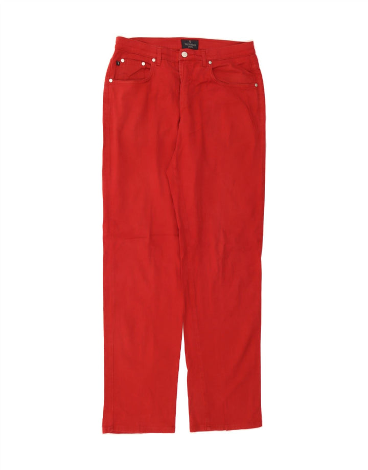 TRUSSARDI Mens Straight Jeans W35 L34 Red Cotton Vintage Trussardi and Second-Hand Trussardi from Messina Hembry 