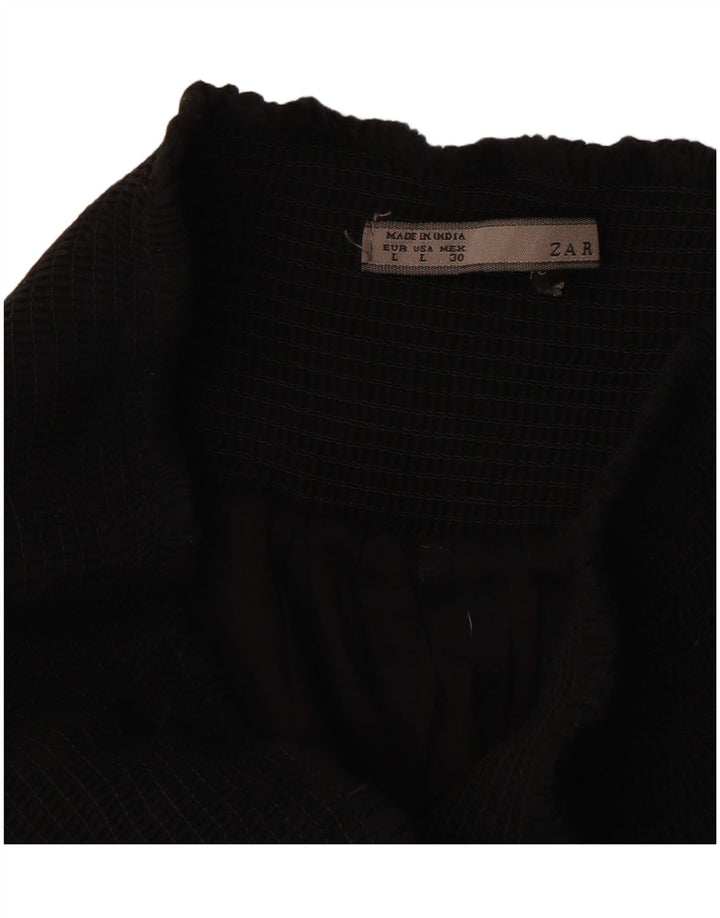 Damska spódnica w kształcie litery A z wysokim stanem ZARA, duża W30 czarna