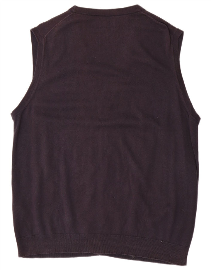 Męski sweter rozpinany bez rękawów Gant 2XL, granatowy, bawełniany