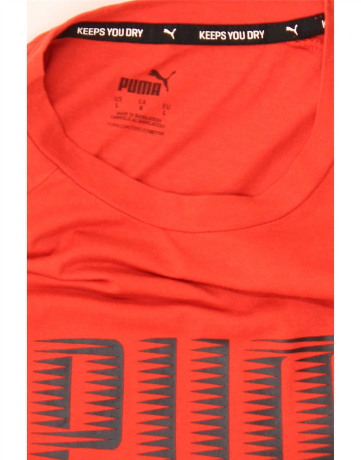 Męski T-shirt Puma z grafiką, duży, czerwony