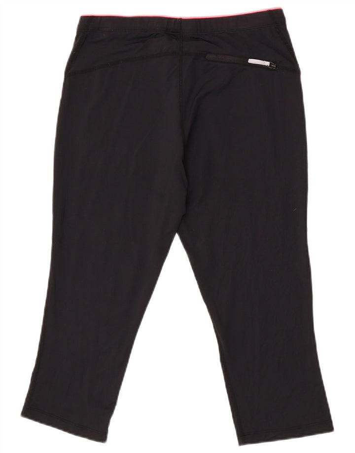 Damskie spodnie dresowe Asics Graphic Capri UK 12 Średni czarny poliester