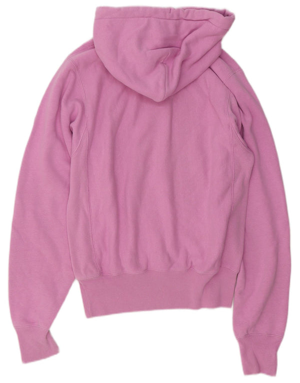 Damska bluza z kapturem Champion Reverse Weave Graphic, oversize, UK 6 XS, różowa