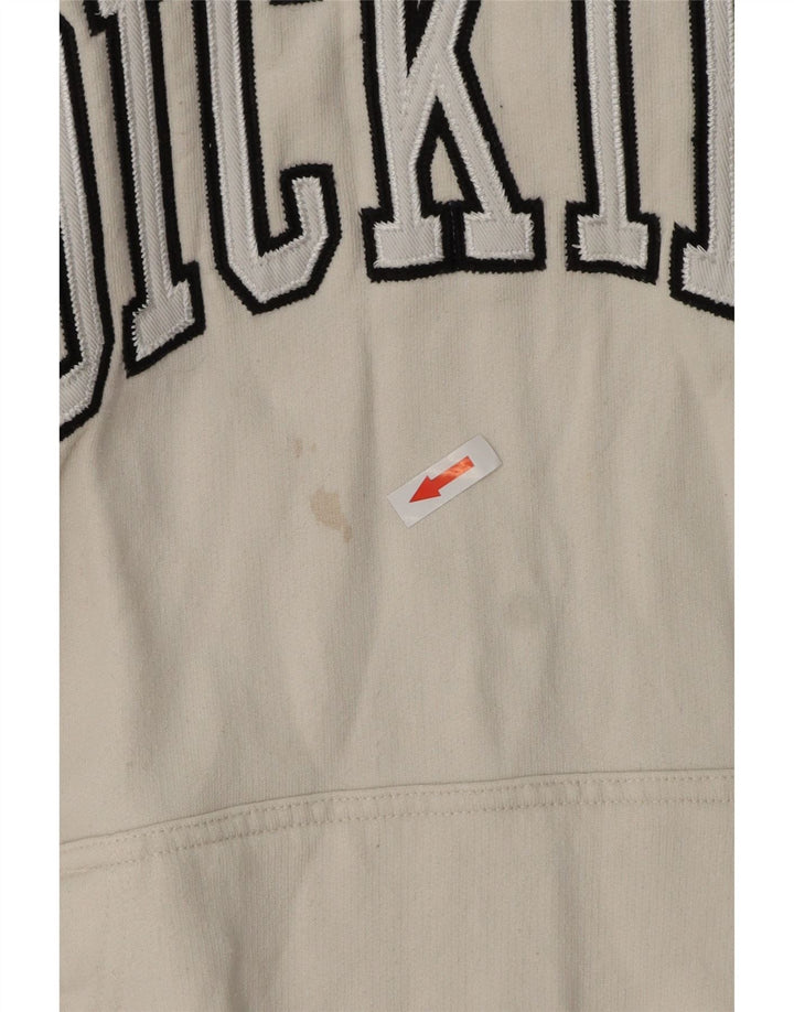 Męski sweter z kapturem Dickies z grafiką, duży, z białej bawełny