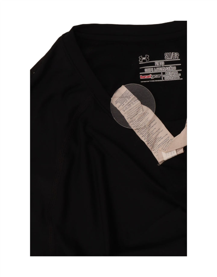 Męski top Under Armour Heat Gear z długim rękawem, mały, czarny poliester