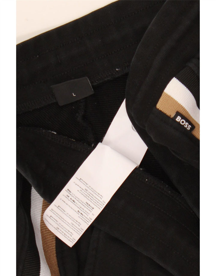 Męskie spodnie dresowe Hugo Boss, duże, czarne, poliestrowe