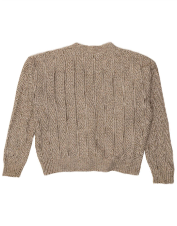 Marks & Spencer Krótki sweter damski, UK 14, średni beżowy poliester