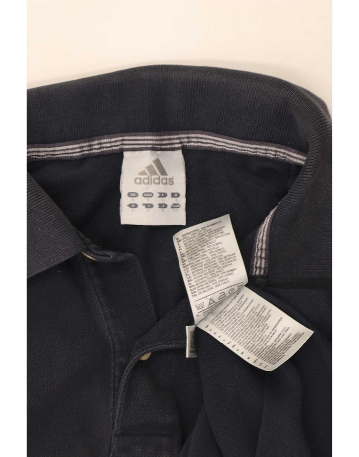 Męska koszulka polo Adidas, mała, granatowa, bawełniana