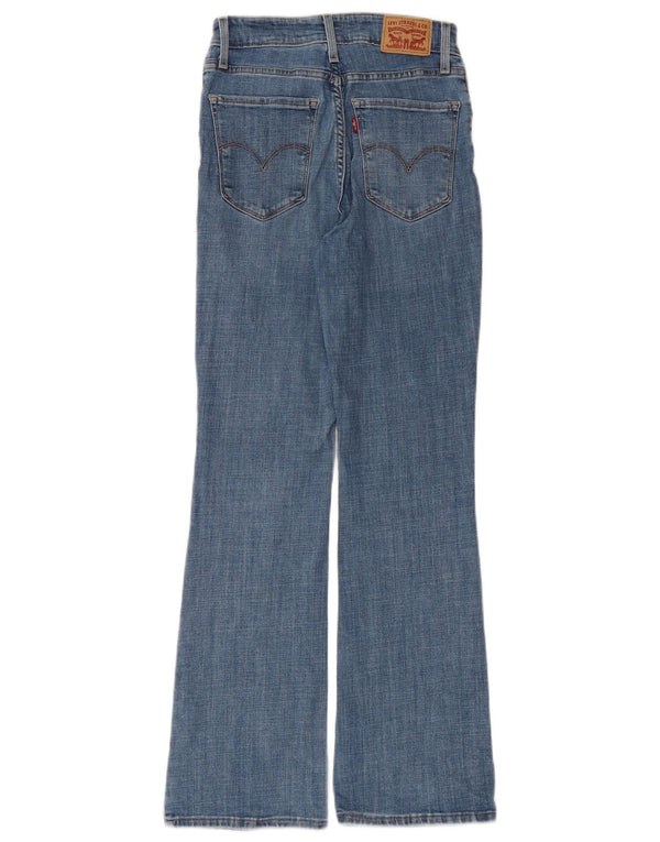 Damskie jeansy LEVI'S 725 z wysokim stanem Bootcut W26 L30 Niebieska bawełna