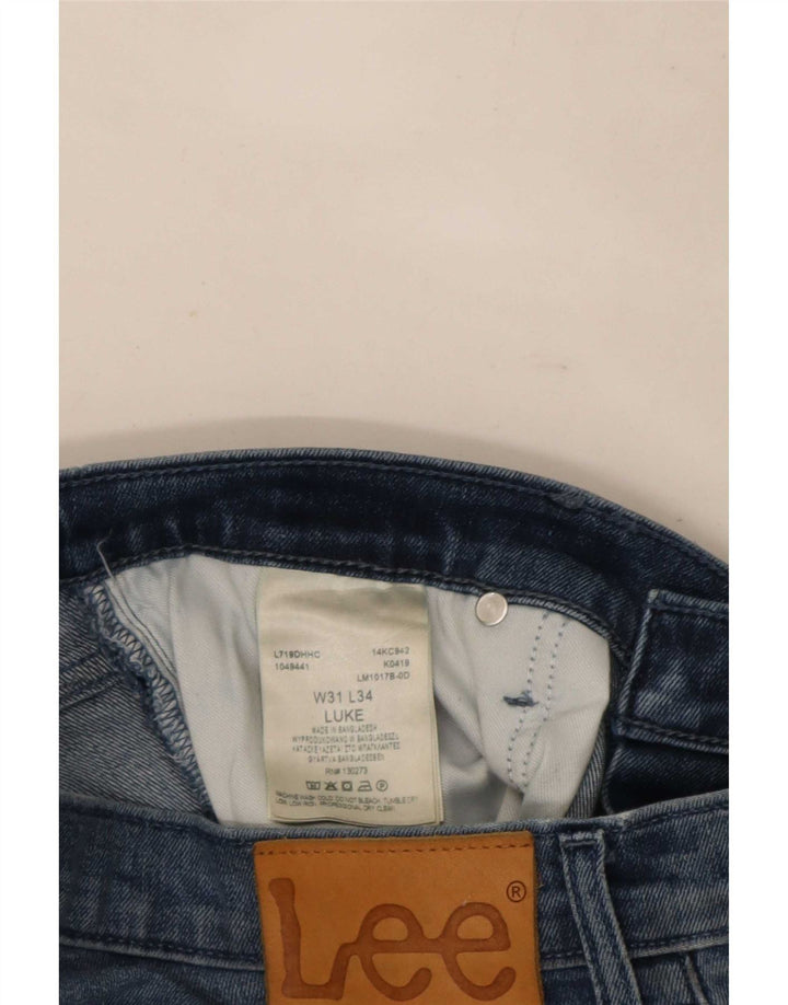 Lee Męskie Luke Slim Jeans W31 L34 Niebieskie bawełniane