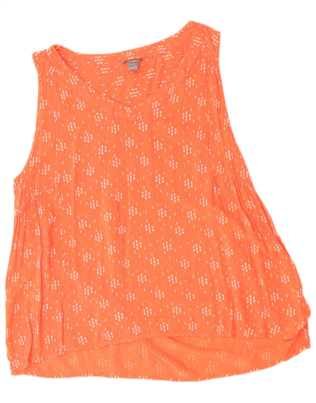 Bluzka damska Eddie Bauer Top UK 14 Średni pomarańczowy geometryczny Rayon