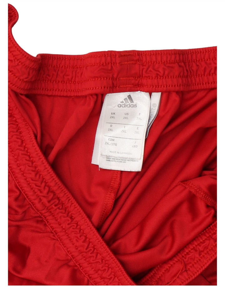 Męskie spodenki sportowe Adidas Climalite 2XL z poliestru w kolorze czerwonym