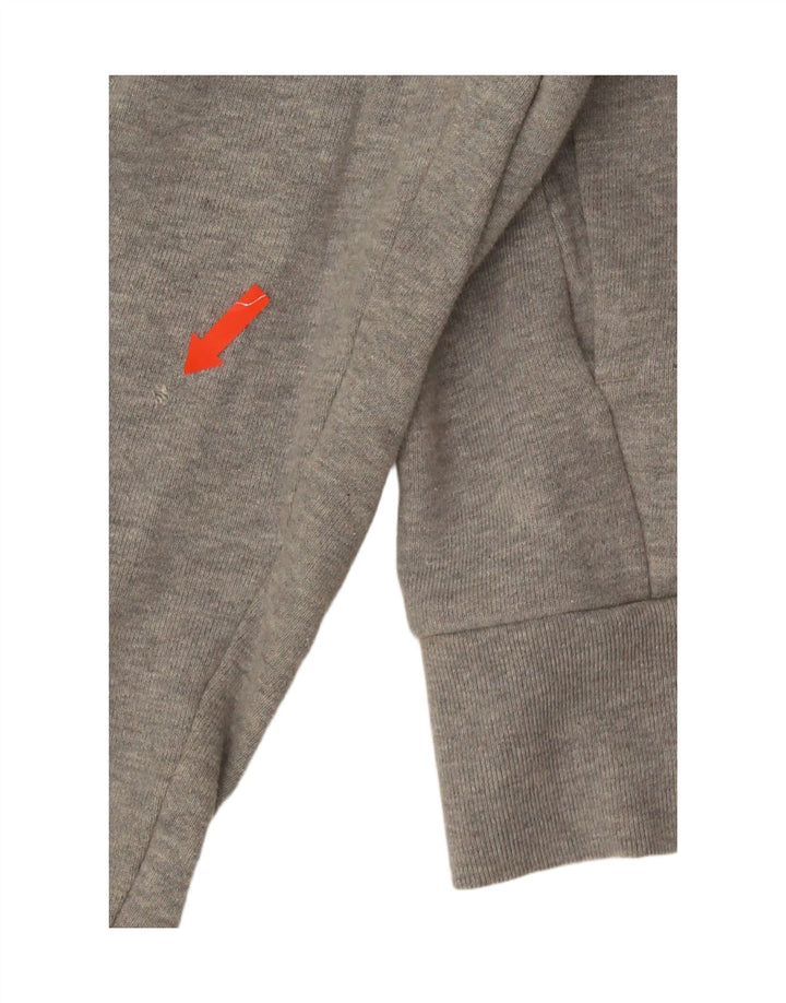 Męski sweter z kapturem i zamkiem Adidas o regularnym kroju, średnioszary, bawełniany