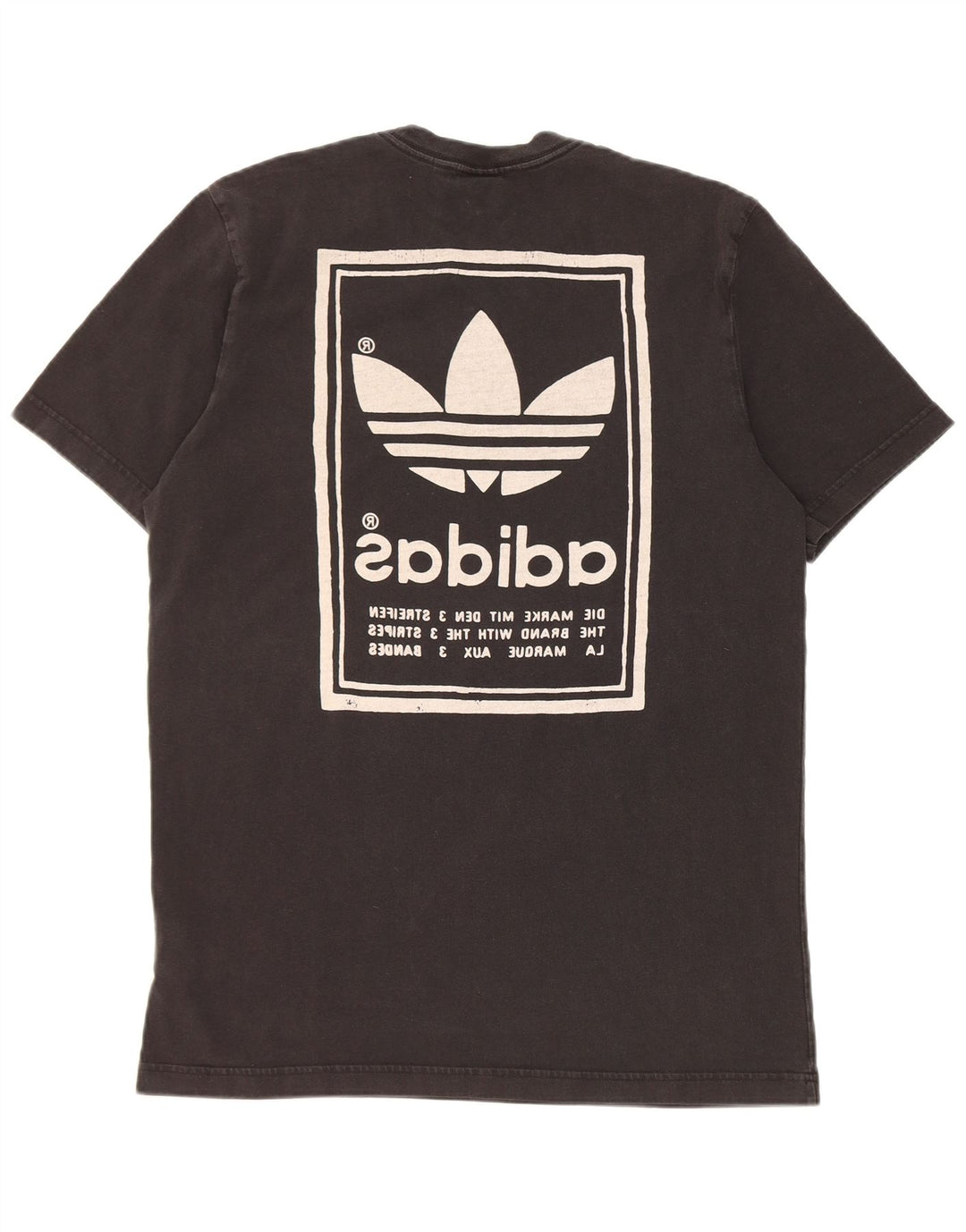 Męska koszulka z grafiką Adidas, średnia, czarna bawełna