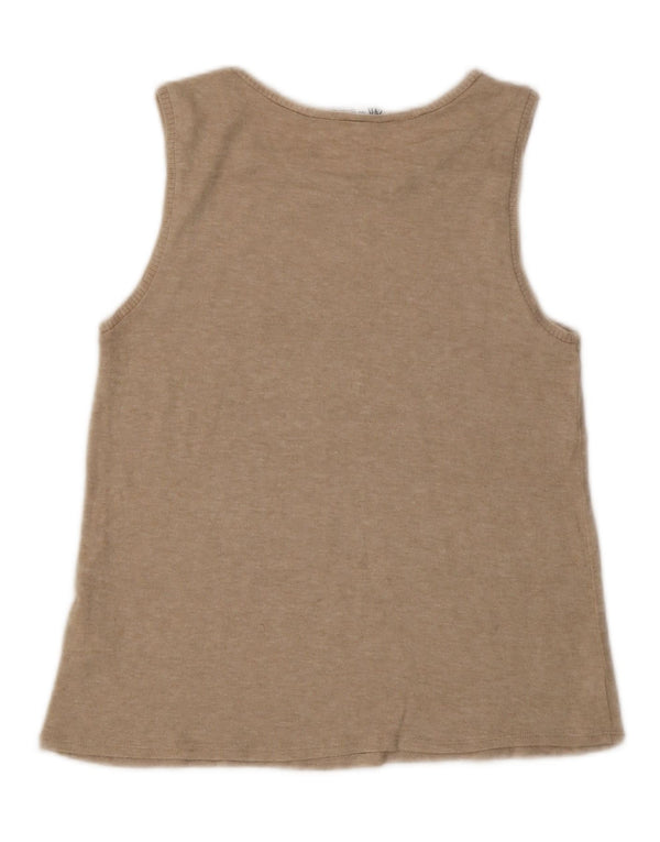 Damski top z kamizelką Zara UK 12 Medium Beige Flecked Viscose