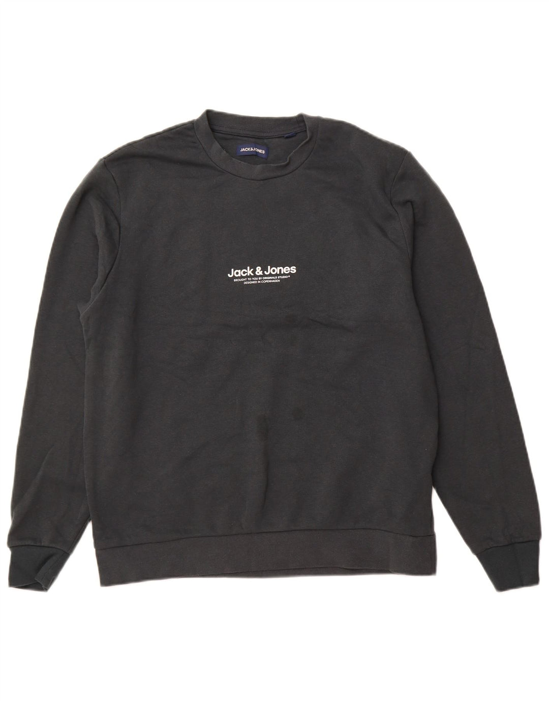 Męski sweter JACK & JONES, duży, szary, bawełniany