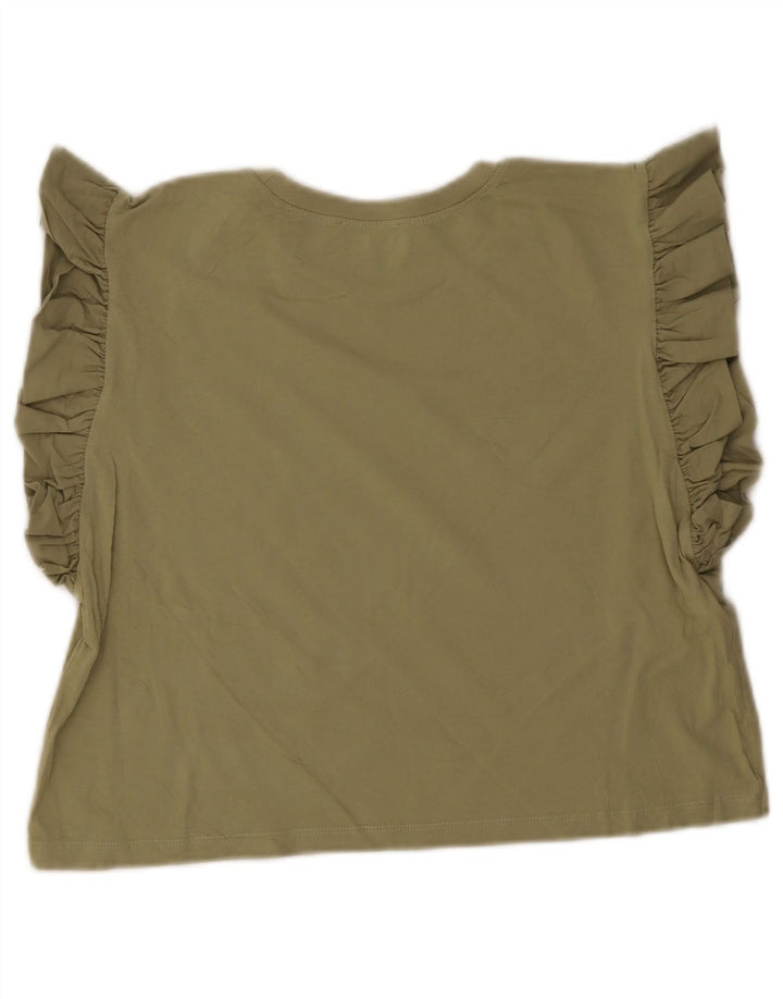 Damski krótki top Zara UK 12, średni zielony