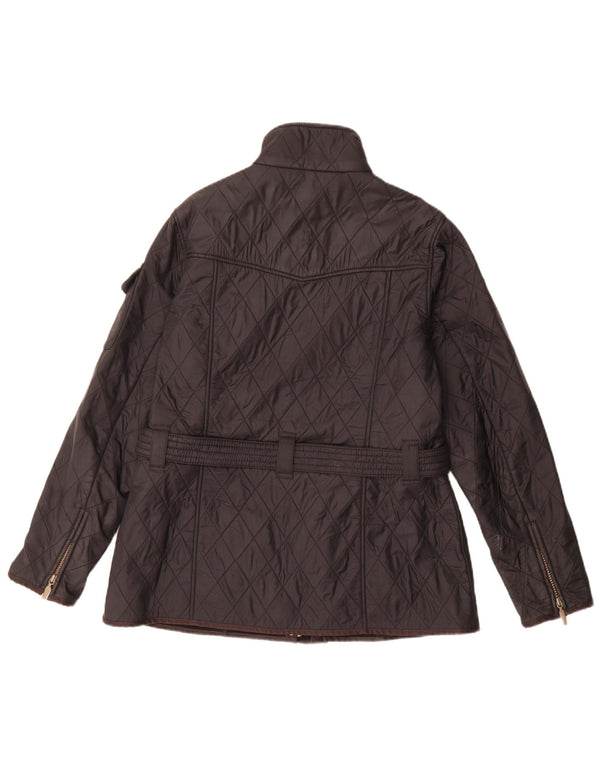 Damska pikowana kurtka Barbour UK 14, duża, czarna