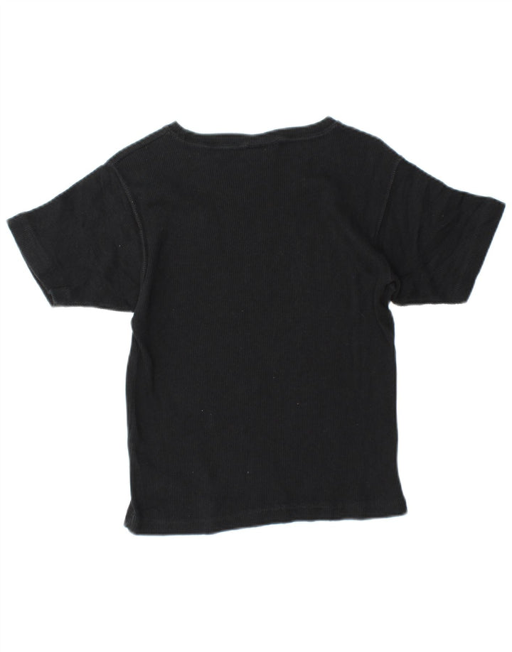 Damski T-shirt CHAMPION Crop Top UK 12 Średni Czarny Bawełna