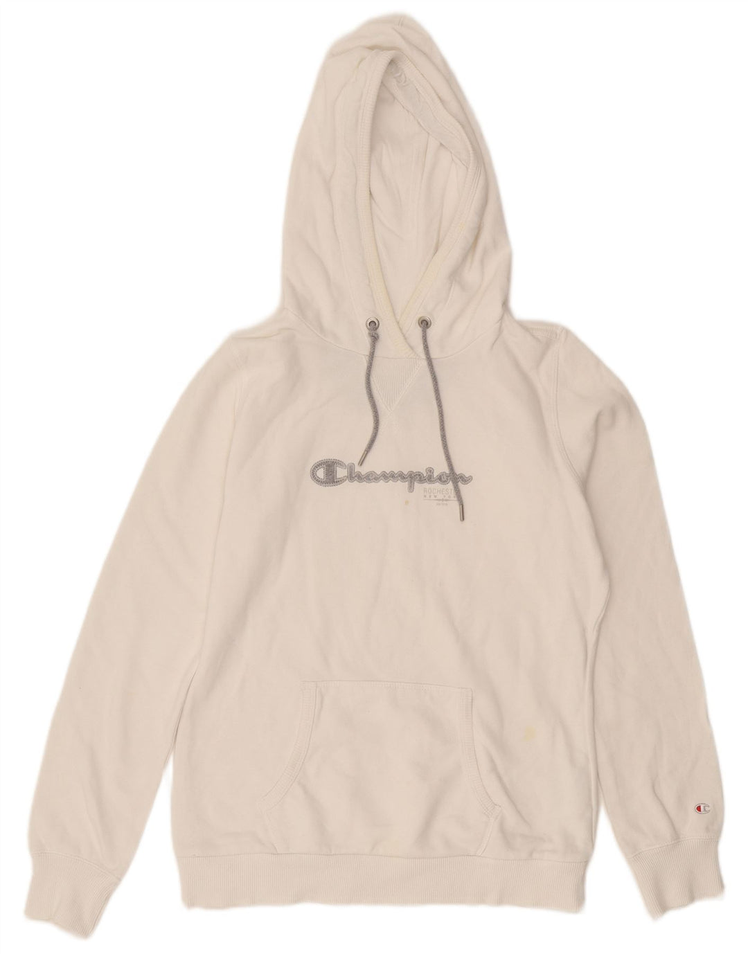 Damska bluza z kapturem CHAMPION Heritage Classics Graphic UK 14 Średnia biel