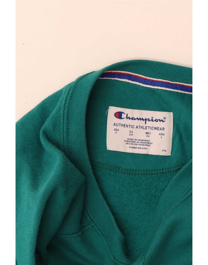 Męski sweter z grafiką Champion, mały, zielony, z poliestru