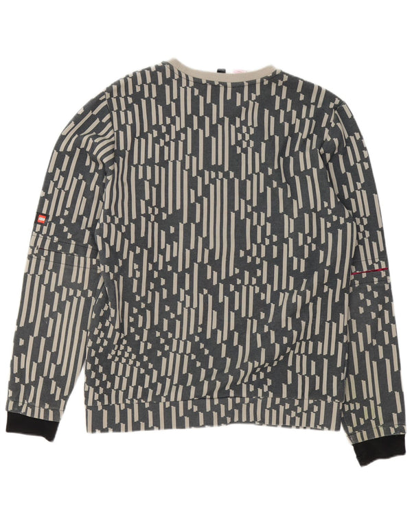 Chłopięca bluza Adidas z grafiką, 15-16 lat, szara, geometryczna bawełna
