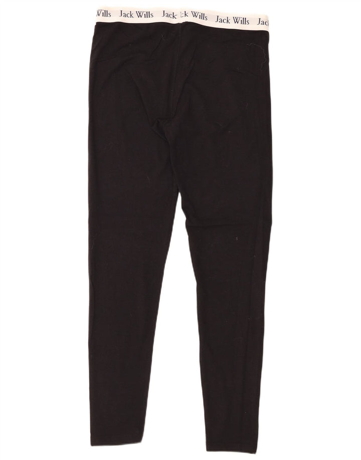 Damskie legginsy JACK WILLS z grafiką UK 12, bawełna w kolorze średniej czerni