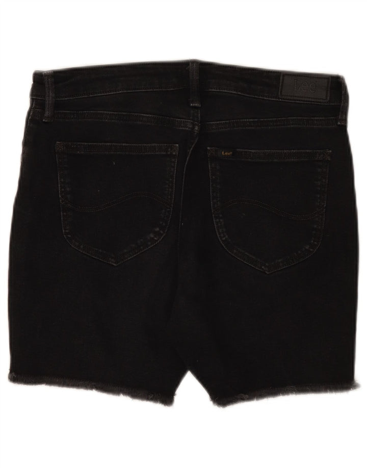 Damskie spodenki jeansowe Lee Boyfriend W27, małe, czarne, bawełniane
