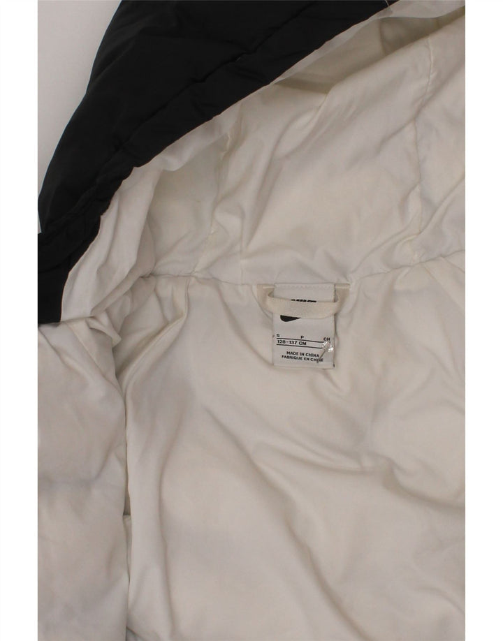 Dziewczęca wyściełana kurtka z kapturem i kapturem Nike 8-9 lat, mała, czarna, z poliestru