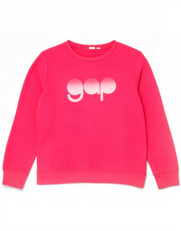 Gap Damska bluza oversize z grafiką UK 6 XS Różowa bawełna
