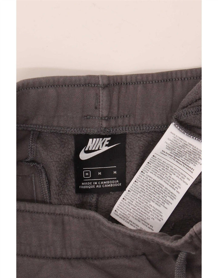Męskie spodnie dresowe Nike z grafiką, średnioszare, bawełniane
