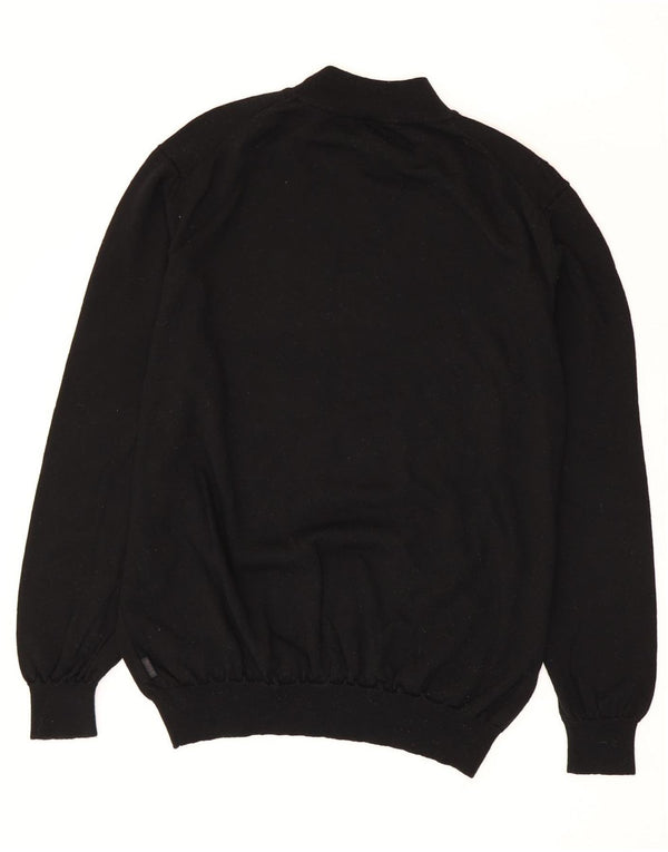 Męski sweter z golfem Hugo Boss 3XL, czarna dziewicza wełna