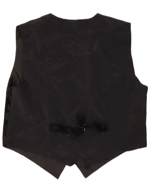 Kamizelka damska CARINA UK 20 2XL Czarna w kwiaty