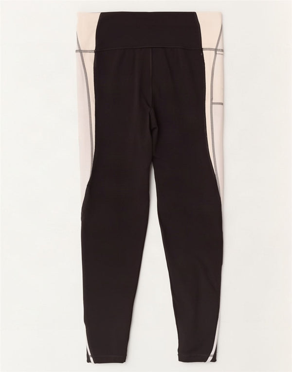 Damskie legginsy Puma UK 16, duży, czarny poliester z blokami kolorów