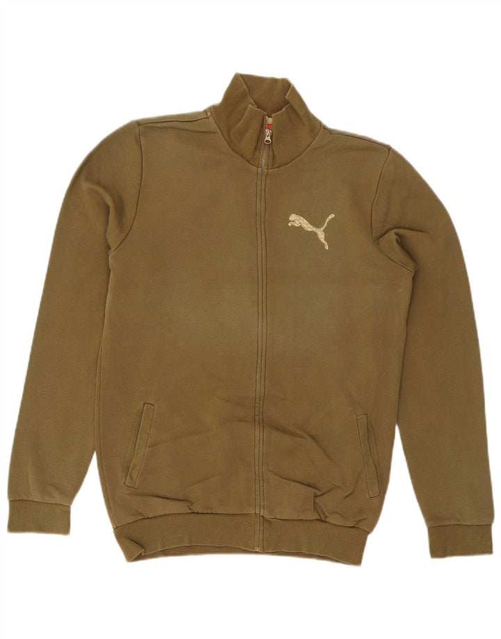 Chłopięca kurtka dresowa PUMA, 15-16 lat, bawełna khaki