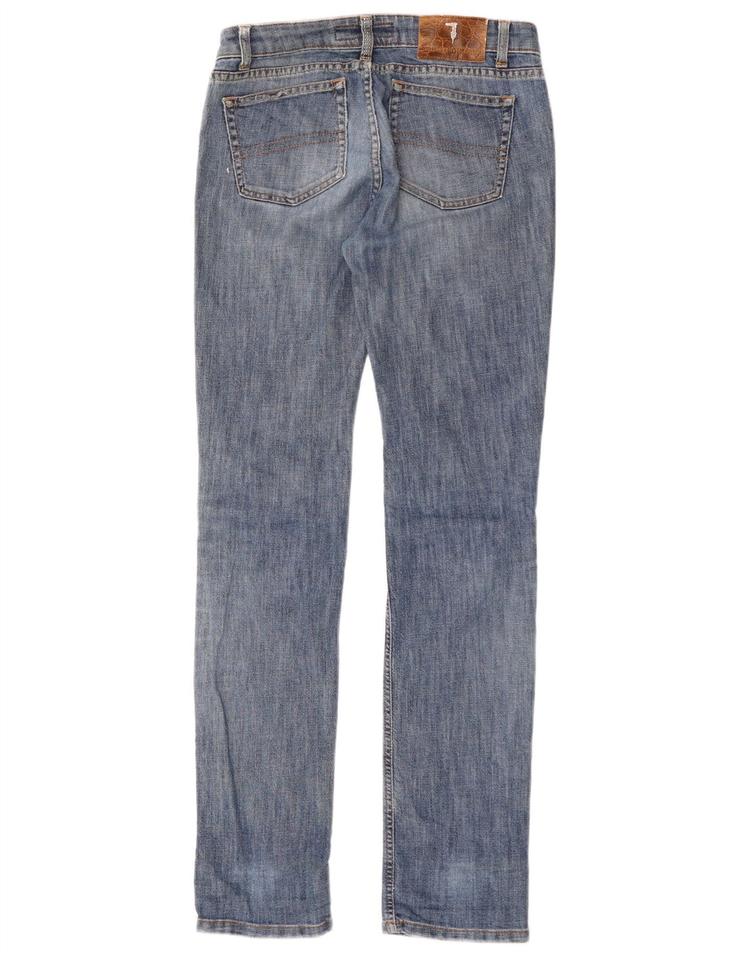 Damskie jeansy typu slim w trudnej sytuacji TRUSSARDI W27 L33, niebieskie, bawełniane