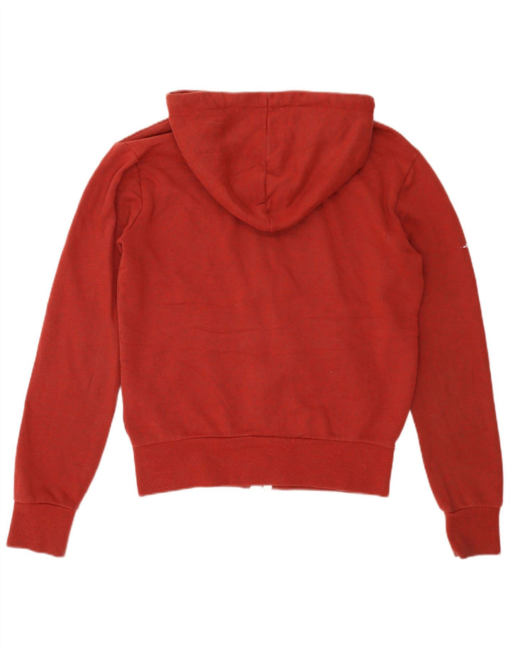 Męski sweter z kapturem i zamkiem błyskawicznym Superdry, mały, czerwony, bawełniany